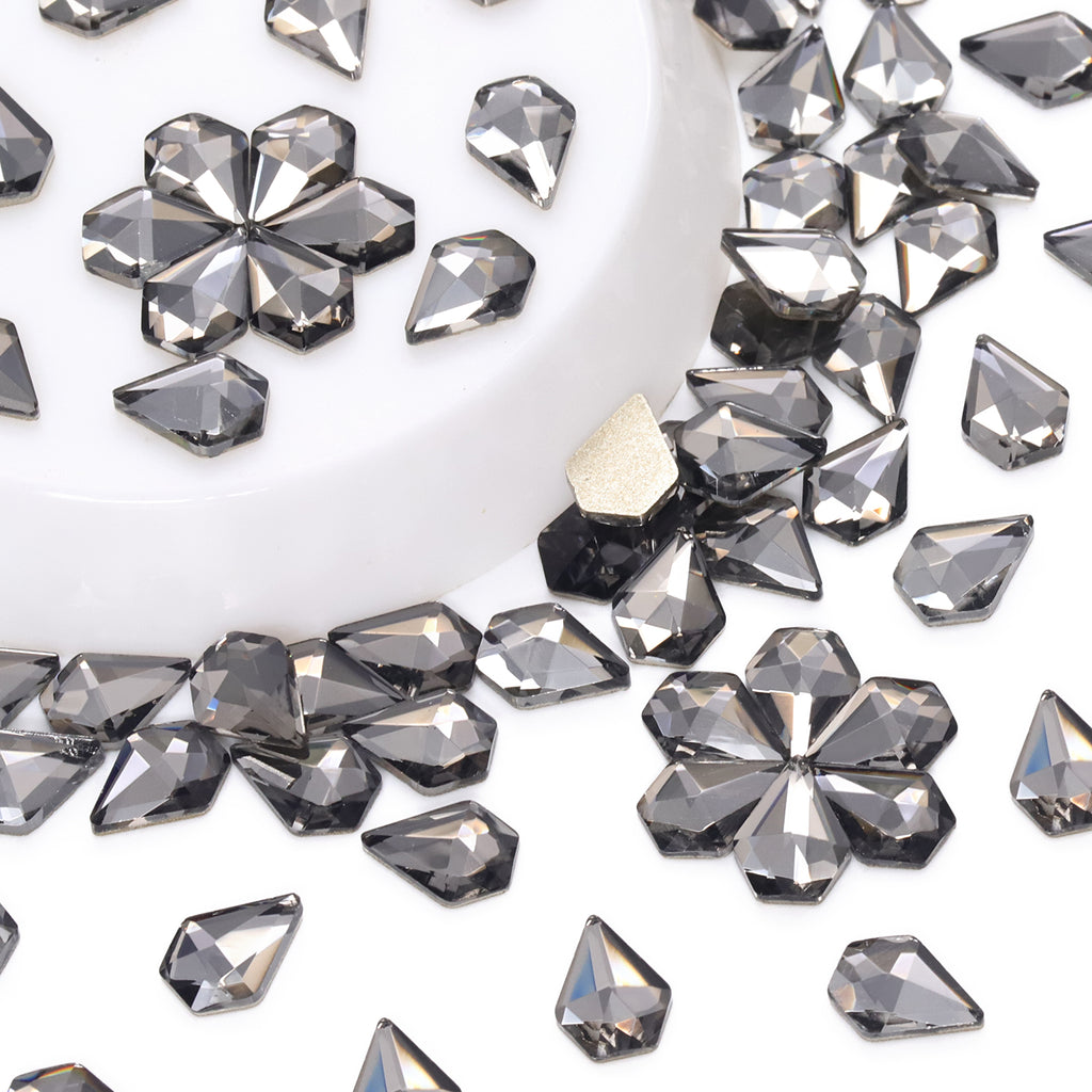 Diamond Shape Black Diamond Flat Back Fancy Rhinestones WholesaleRhinestone