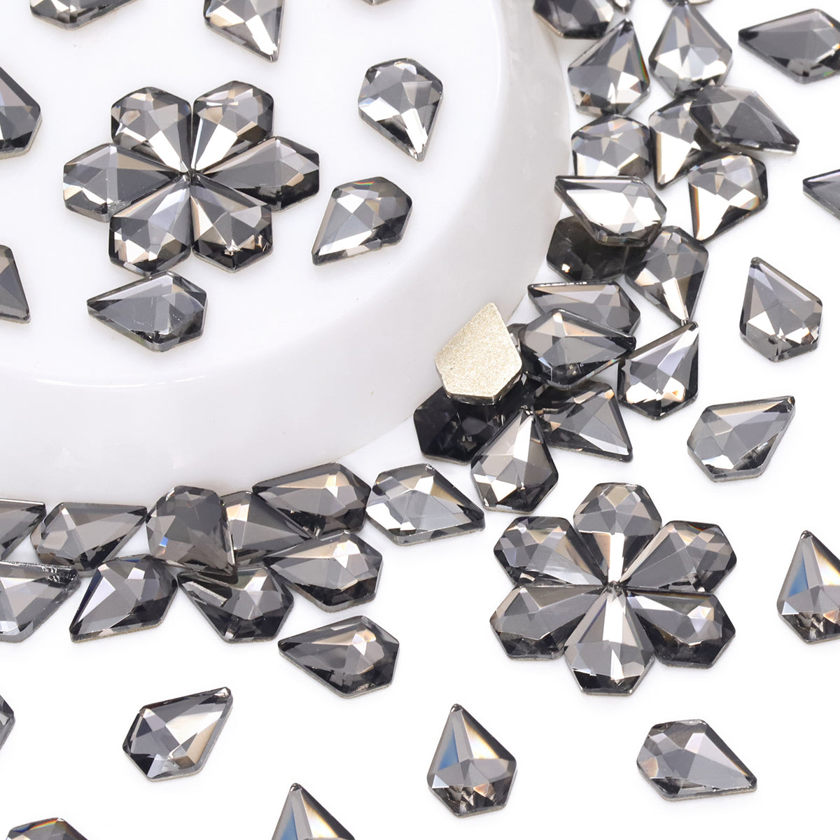 Diamond Shape Black Diamond Flat Back Fancy Rhinestones WholesaleRhinestone