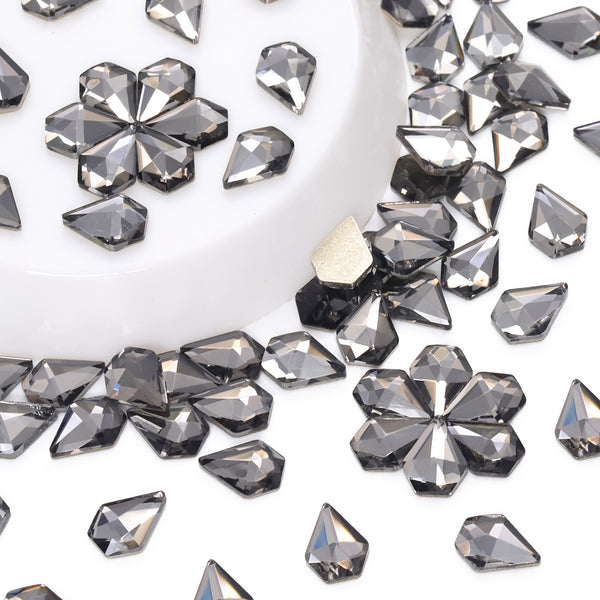 Diamond Shape Black Diamond Flat Back Fancy Rhinestones WholesaleRhinestone