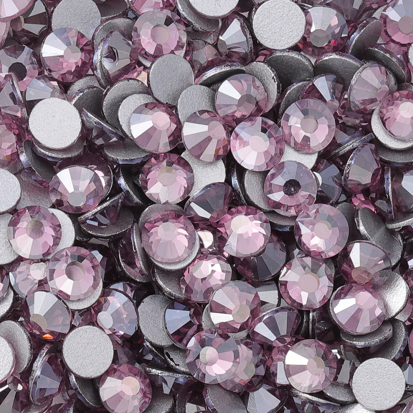 Star Light Amethyst Glass FlatBack Rhinestones Silver Back Secondary image