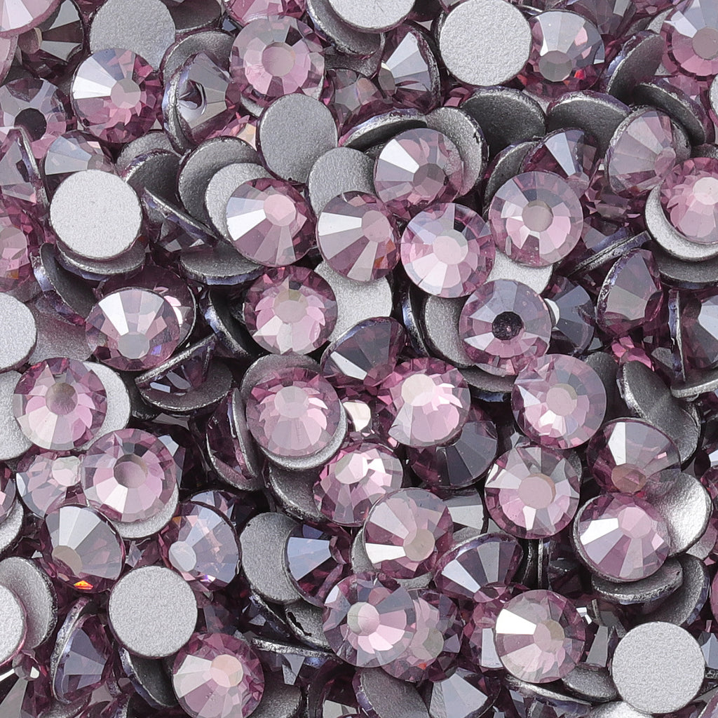 Star Light Amethyst Glass FlatBack Rhinestones Silver Back WholesaleRhinestone