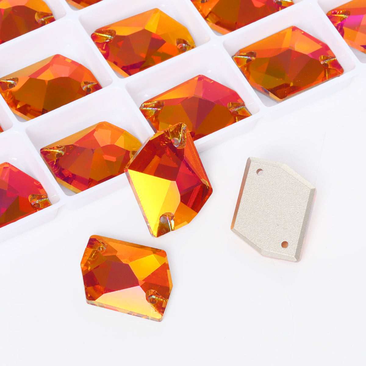 Copper Cosmic Shape High Quality Glass Sew-on Rhinestones