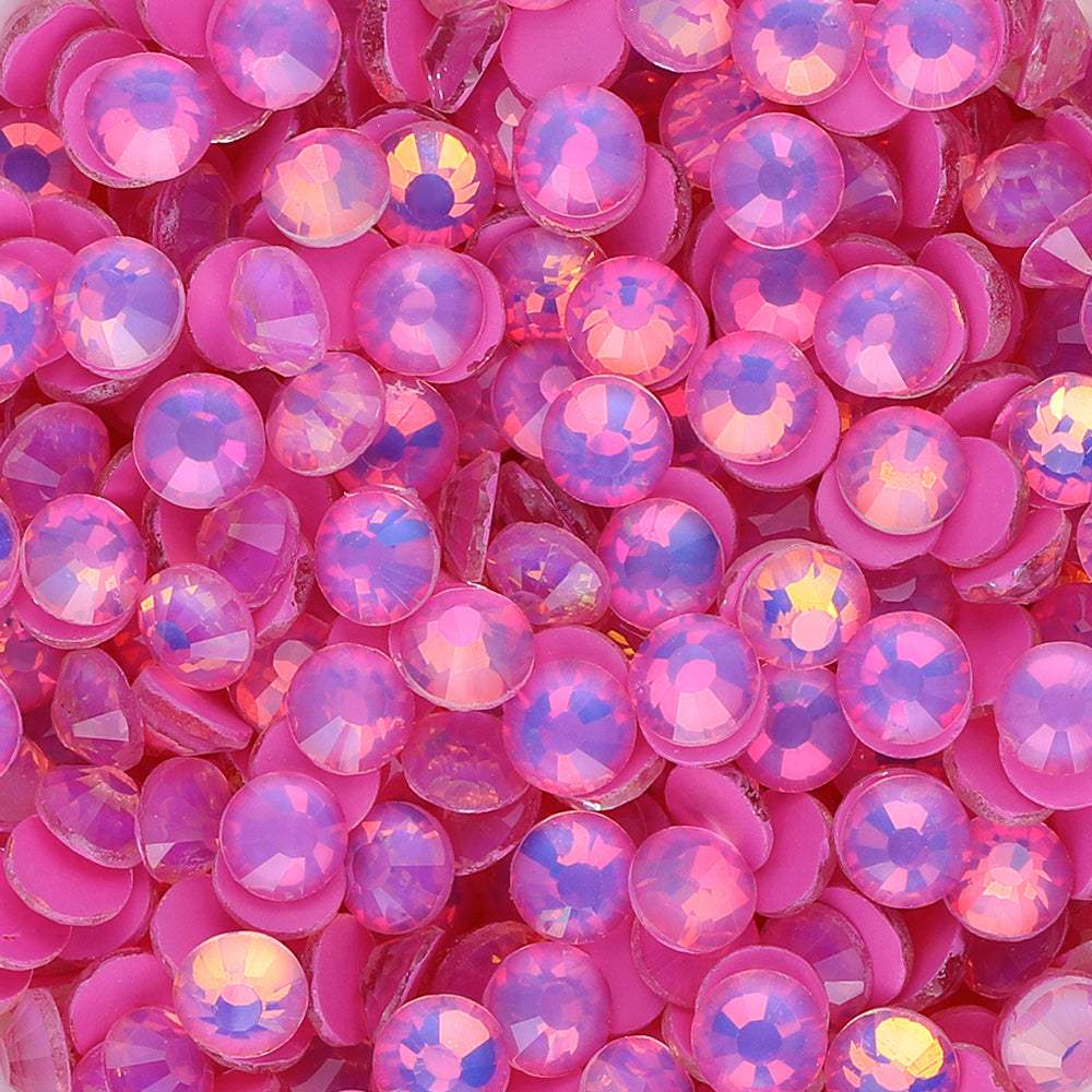 Mocha Opal Dk Rose Glass Flat Back Rhinestones WholesaleRhinestone
