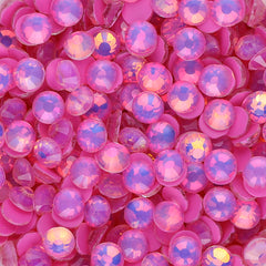 Mocha Opal Dk Rose Glass Flat Back Rhinestones WholesaleRhinestone