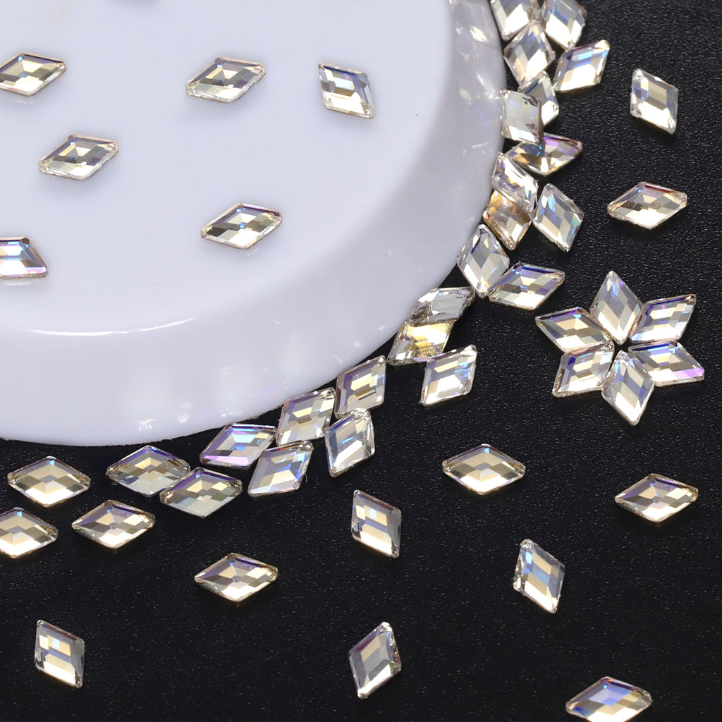 Rhombus Shape Blue Moonlight Flat Back Fancy Rhinestones WholesaleRhinestone