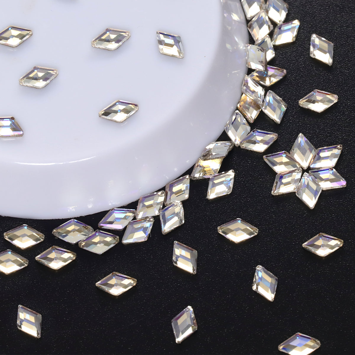 Rhombus Shape Blue Moonlight Flat Back Fancy Rhinestones WholesaleRhinestone