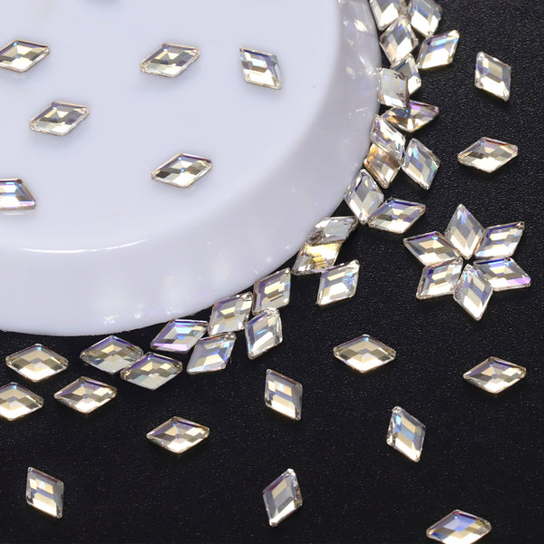 Rhombus Shape Blue Moonlight Flat Back Fancy Rhinestones WholesaleRhinestone