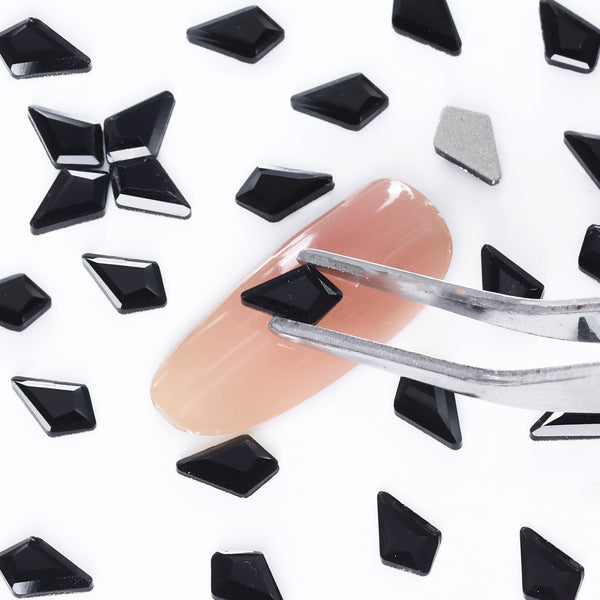 Arrow Shape Black Flat Back Fancy Rhinestones