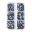 Mixed Sizes 6 Grid Box Green Volcano Glass FlatBack Rhinestones For Nail Art  Silver Back WholesaleRhinestone