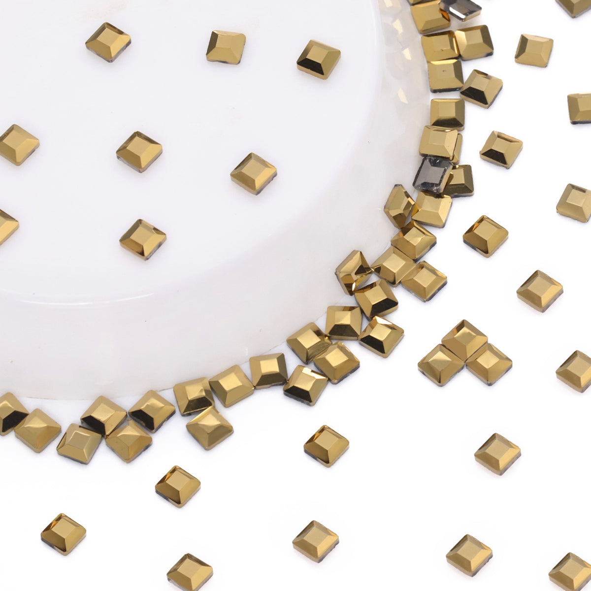 Square Shape Aurum Flat Back Fancy Rhinestones WholesaleRhinestone