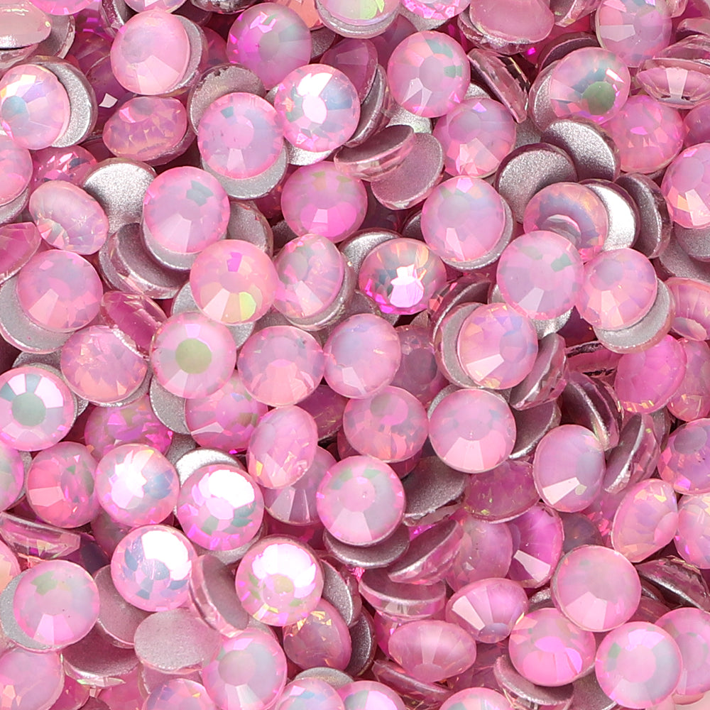 Crystal Pink Fairy Glass FlatBack Rhinestones Silver Back Secondary image