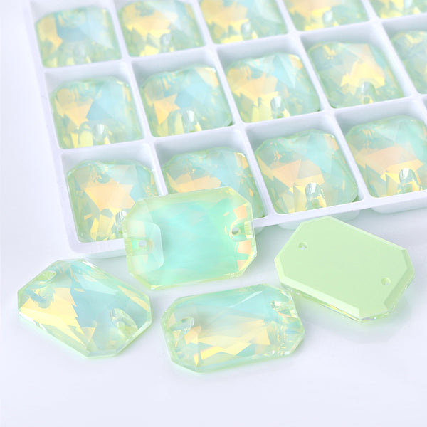 Light Azore AM Octagon Shape High Quality Glass Sew-on Rhinestones WholesaleRhinestone