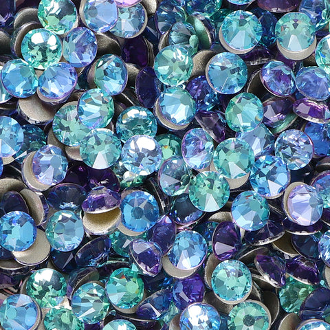 Blue Fairy Glack Flat Back Glue-on Rimestones 16 facettes coupées Image secondaire du produit