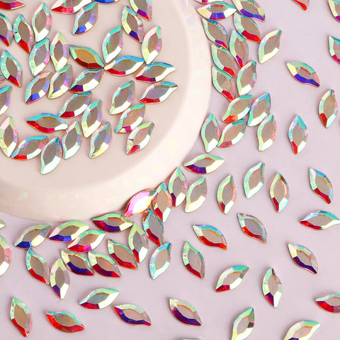 Mermaid Shape Crystal AB Flat Back Fancy Rhinestones