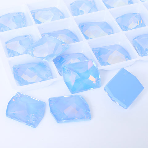 Light Sapphire AM Cosmic Shape High Quality Glass Sew-on Rhinestones