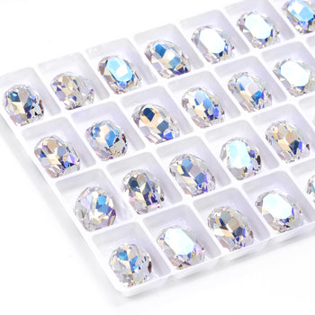 Moonlight Oval Shape High Quality Glass Pointed Back Fancy Rhinestones WholesaleRhinestone
