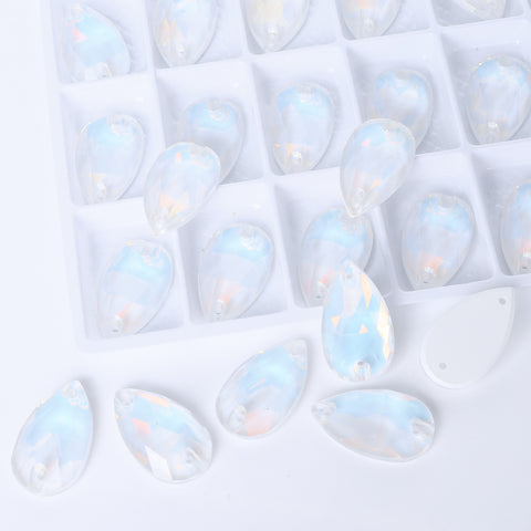 Crystal AM Drop Shape High Quality Glass Sew-on Rhinestones