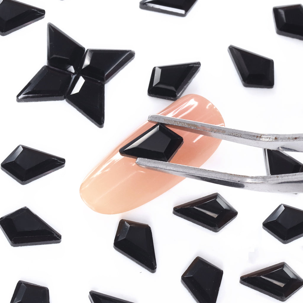 Arrow Shape Black Flat Back Fancy Rhinestones