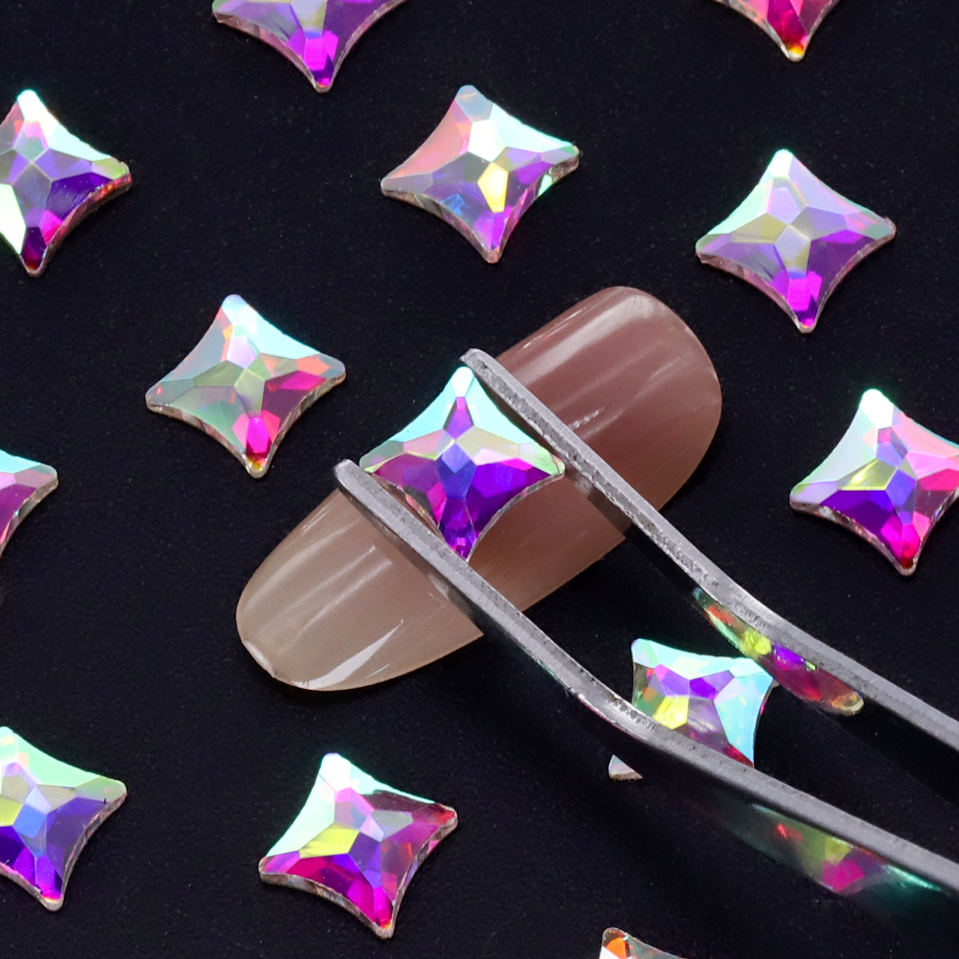 Starlet Shape Crystal AB Flat Back Fancy Rhinestones