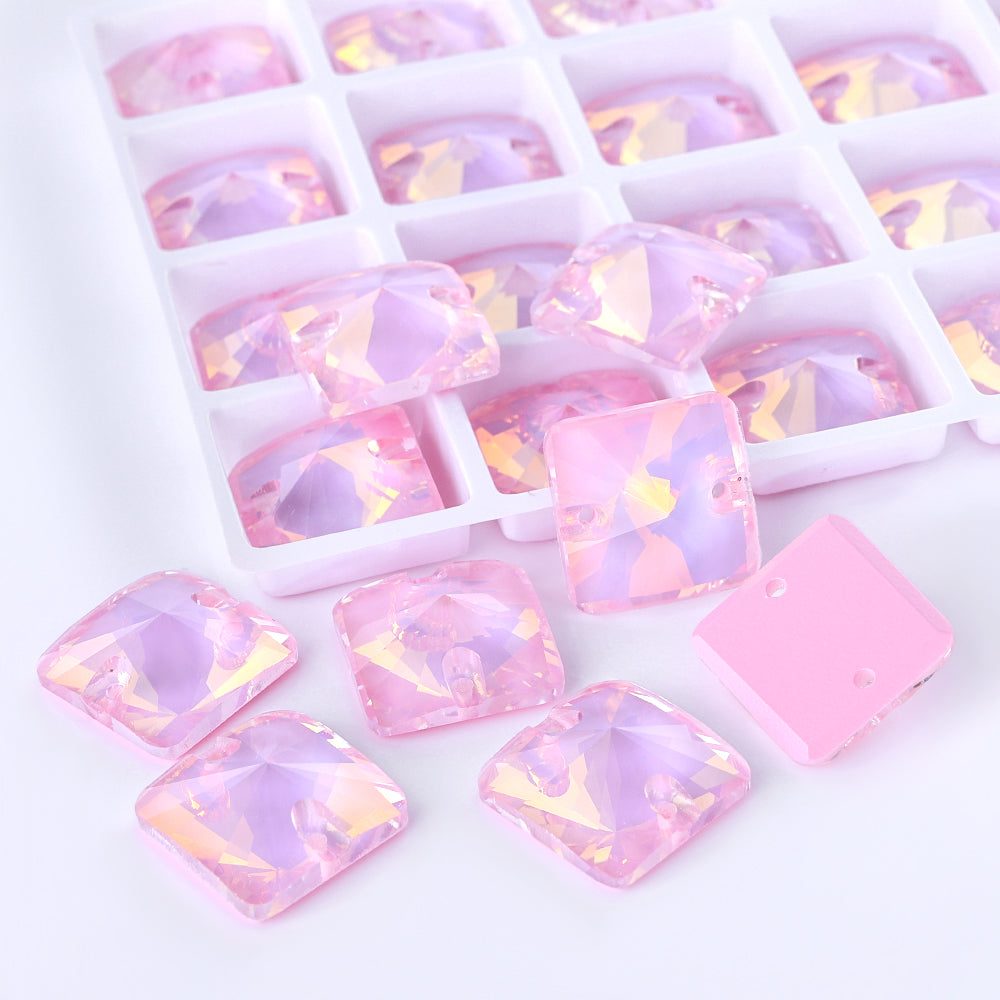 Rosaline AM Rivoli Square Shape High Quality Glass Sew-on Rhinestones