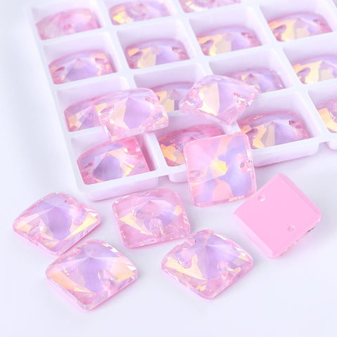 Rosaline AM Rivoli Square Shape High Quality Glass Sew-on Rhinestones