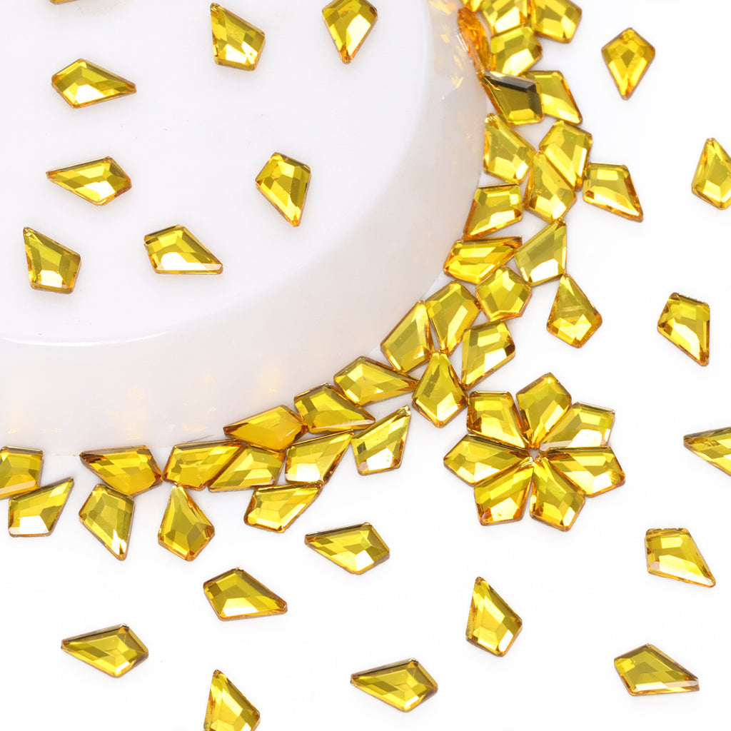 Arrow Shape Citrine Flat Back Fancy Rhinestones WholesaleRhinestone