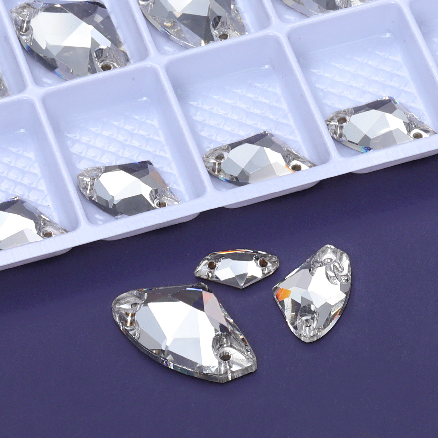 Mixed Sizes Crystal Galactic Shape High Quality Glass Sew-on Rhinestones WholesaleRhinestone