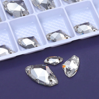 Mixed Sizes Crystal Galactic Shape High Quality Glass Sew-on Rhinestones WholesaleRhinestone