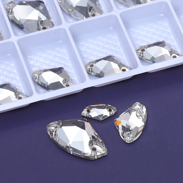 Mixed Sizes Crystal Galactic Shape High Quality Glass Sew-on Rhinestones WholesaleRhinestone
