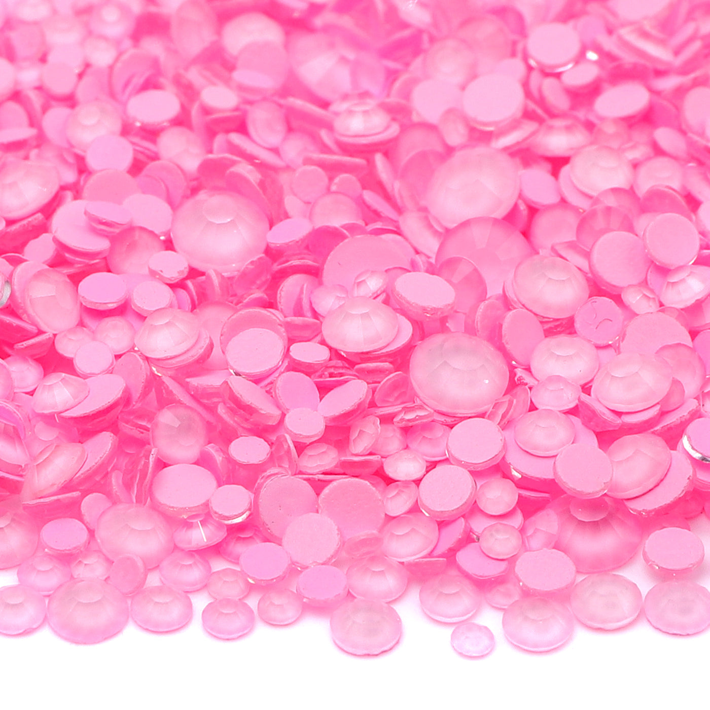Mixed Sizes Light Pink FlatBack Neon Rhinestones For Nail Art Secondary image