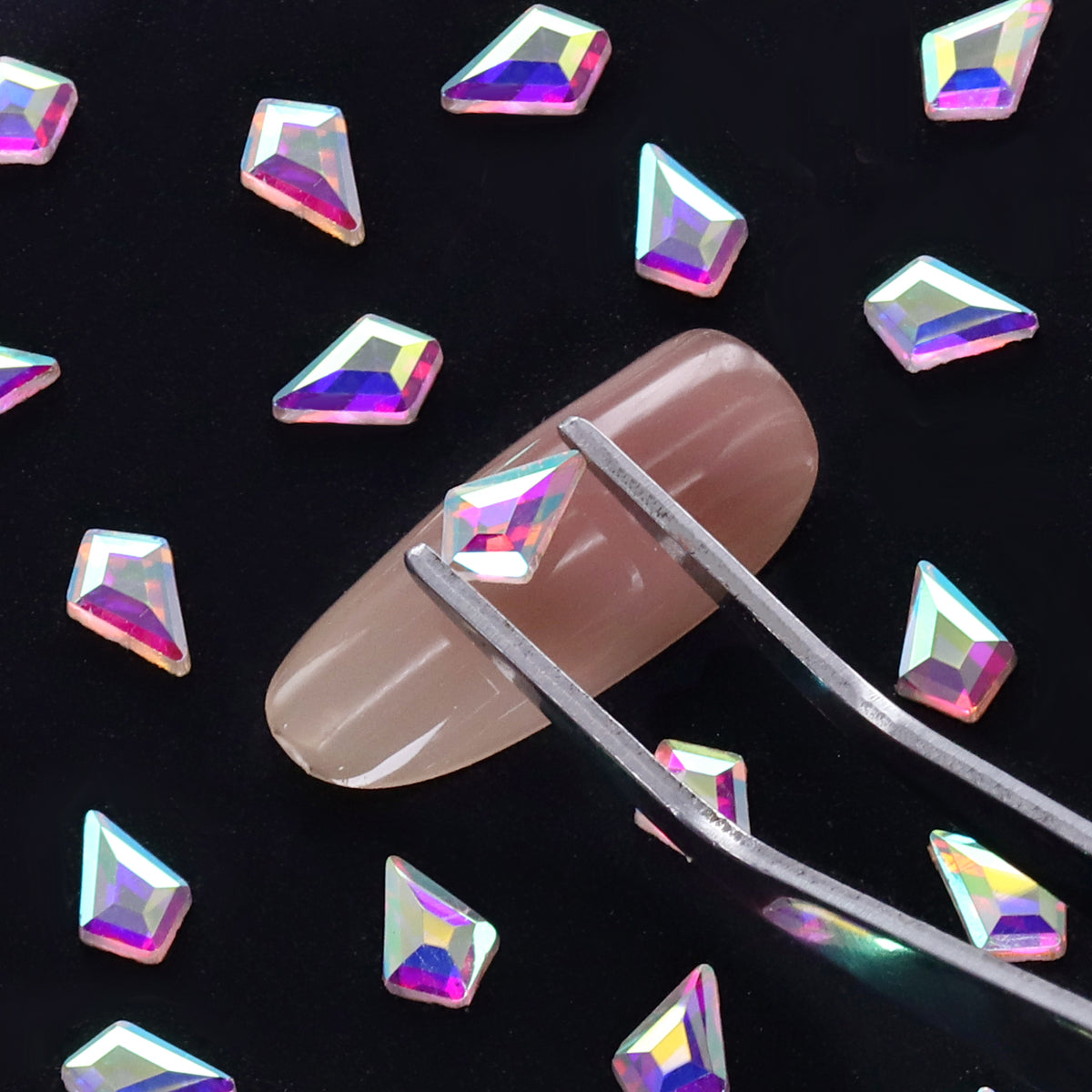Arrow Shape Crystal AB Flat Back Fancy Rhinestones