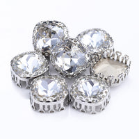 Crystal Cushion Square Shape High-Quality Glass Sew-on Nest Hollow Claw Rhinestones WholesaleRhinestone
