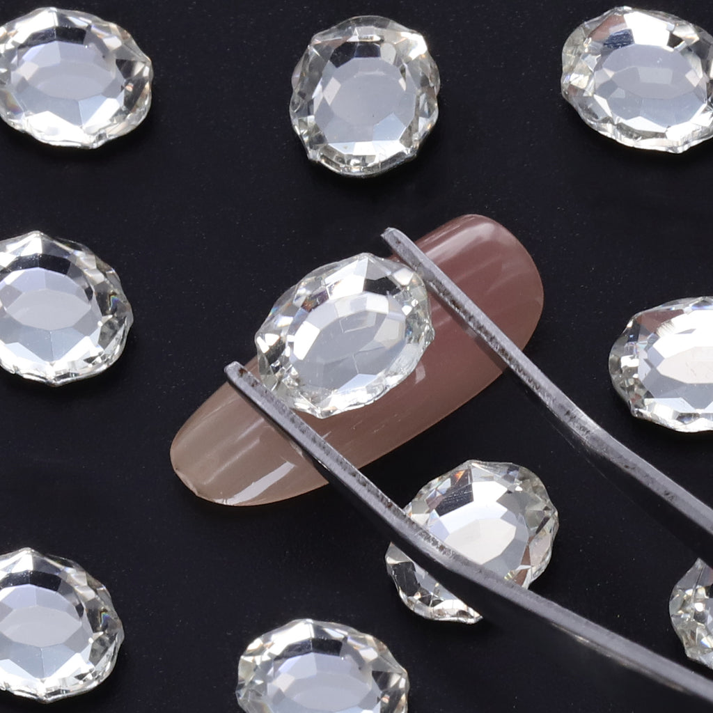Crystal Magic Mirror Shape Pointed Back Fancy Rhinestones For Nail Art