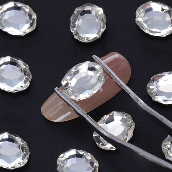 Crystal Magic Mirror Shape Pointed Back Fancy Rhinestones For Nail Art