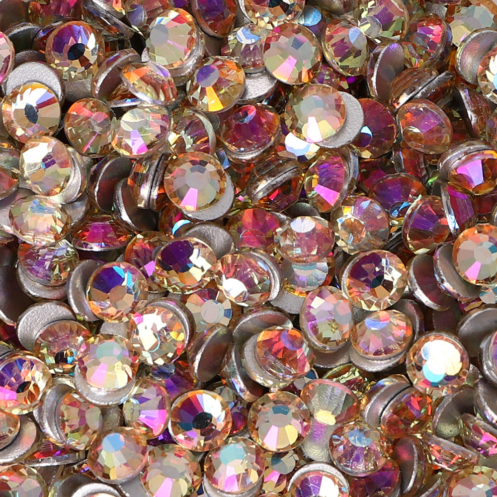 Glassa rosa in vetro rosa a fiore di ciliegio rinostoni in argento Immagine secondaria del prodotto