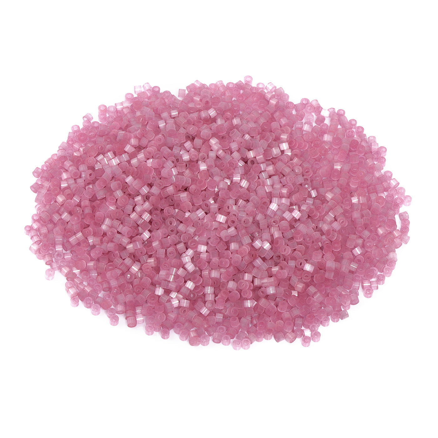 Transparent Fiber-Optic Tea Rose Cat's Eye Color Hight Quality Glass Cylinder Seed Beads 1.6 MM Size MY4006 WholesaleRhinestone
