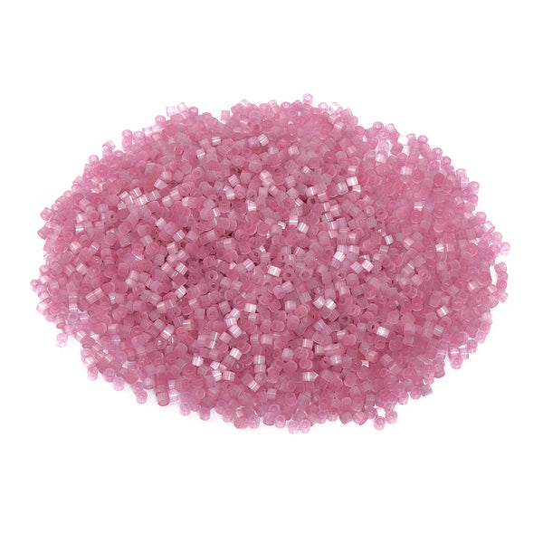 Transparent Fiber-Optic Tea Rose Cat's Eye Color Hight Quality Glass Cylinder Seed Beads 1.6 MM Size MY4006 WholesaleRhinestone