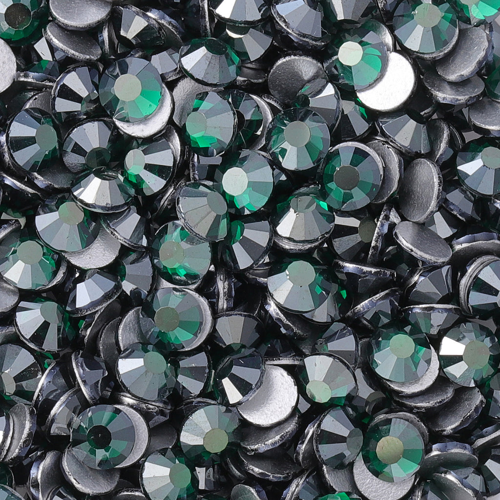 Star Dark Green Glass FlatBack Rhinestones Silver Back WholesaleRhinestone