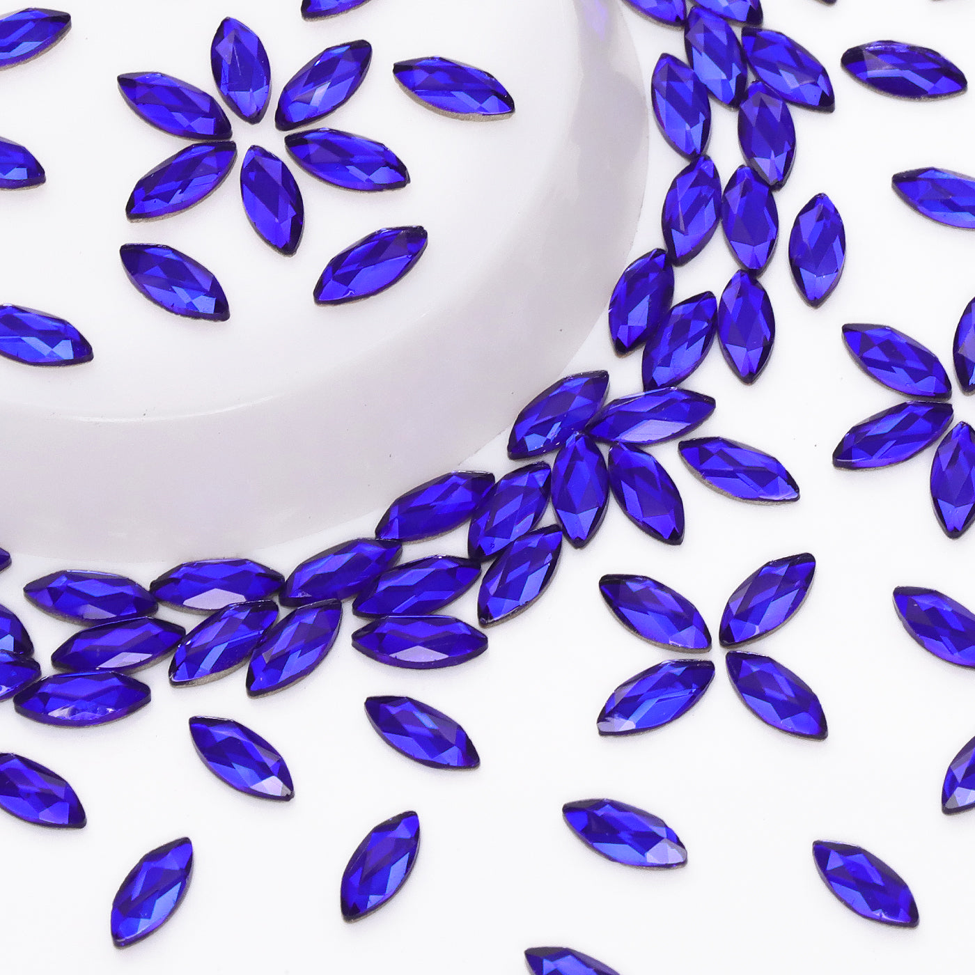 Navette Shape Sapphire Flat Back Fancy Rhinestones WholesaleRhinestone