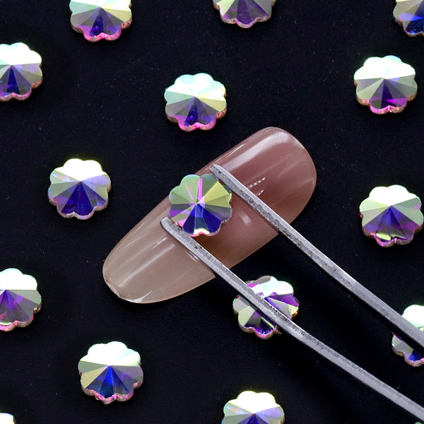 Plum blossom Shape Crystal AB Flat Back Fancy Rhinestones