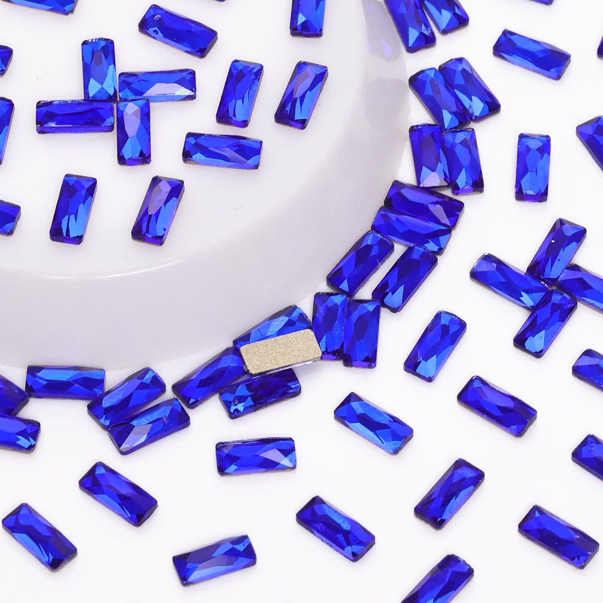 Rectangle Shape Sapphire Flat Back Fancy Rhinestones WholesaleRhinestone