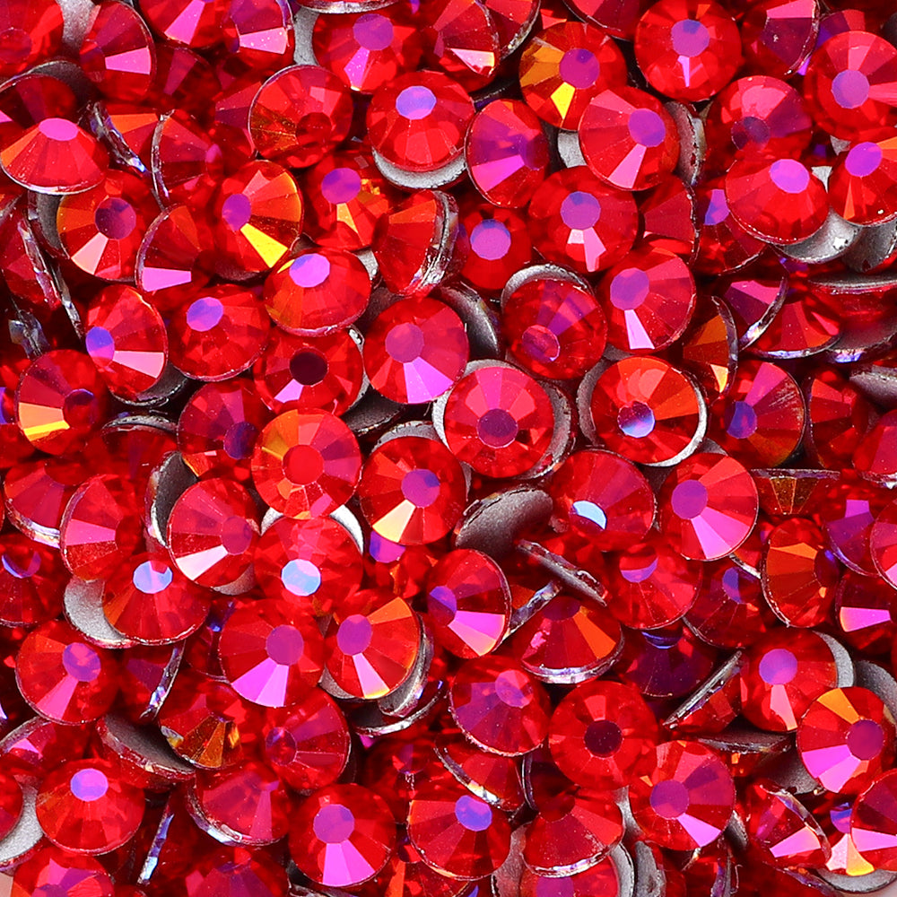 Magenta Light Glass FlatBack Rhinestones Silver Back Secondary image