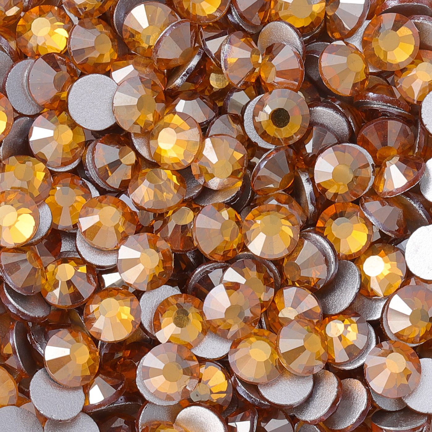 Star Topaz Glass FlatBack Rhinestones Silver Back Secondary image