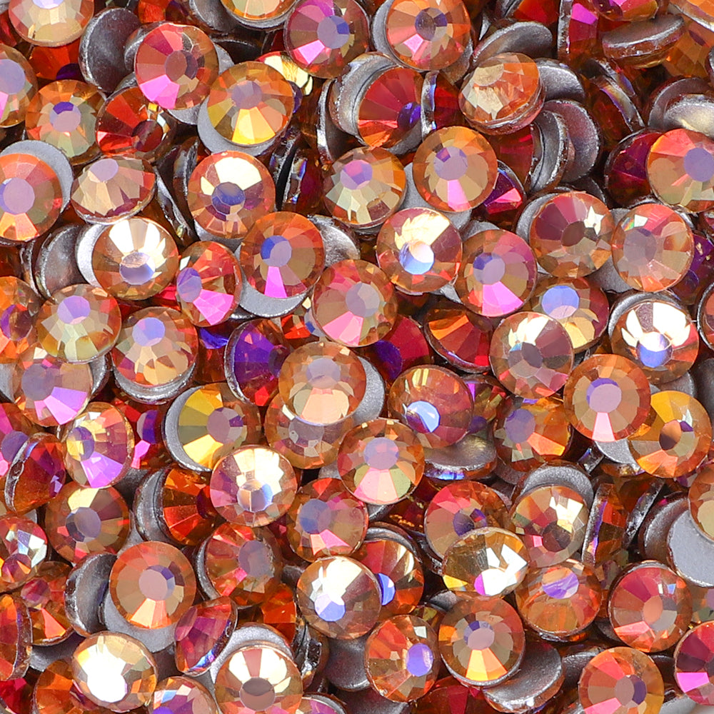 Champagne Light Glass FlatBack Rhinestones Silver Back Secondary image