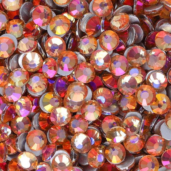 Champagne Light Glass FlatBack Rhinestones Silver Back WholesaleRhinestone