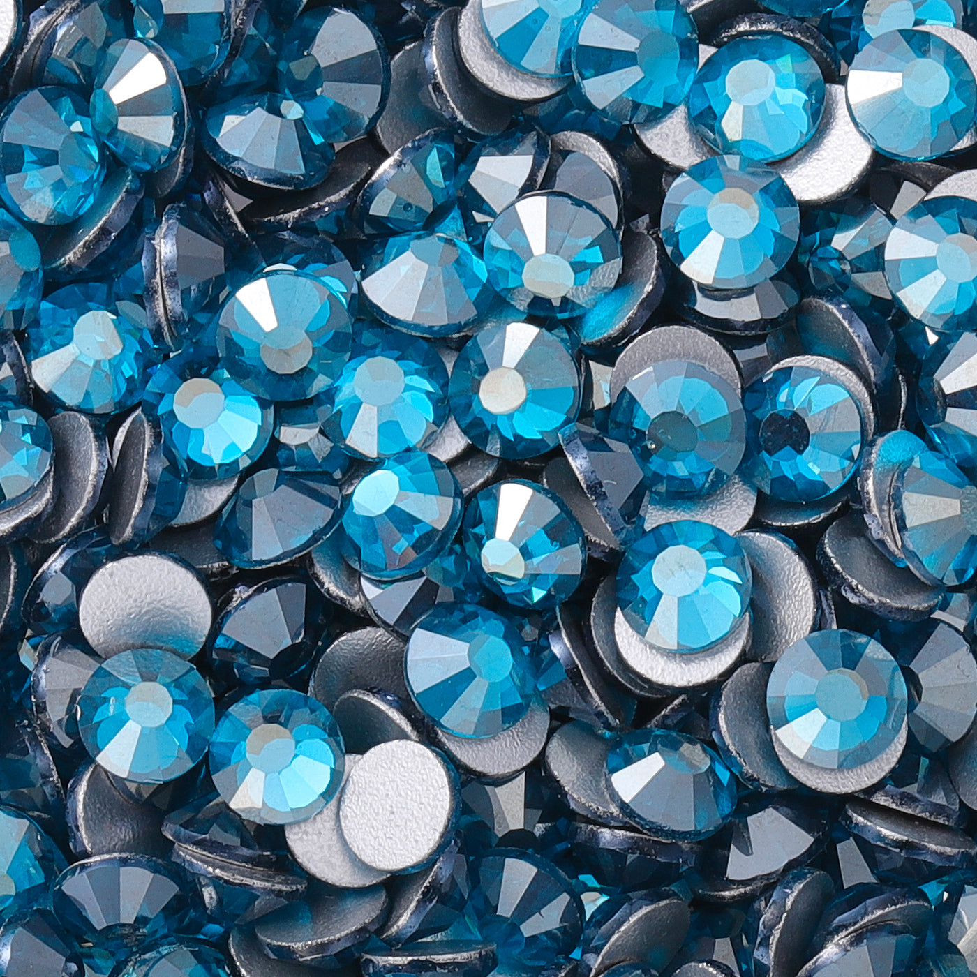Star Indicolite Glass FlatBack Rhinestones Silver Back Secondary image