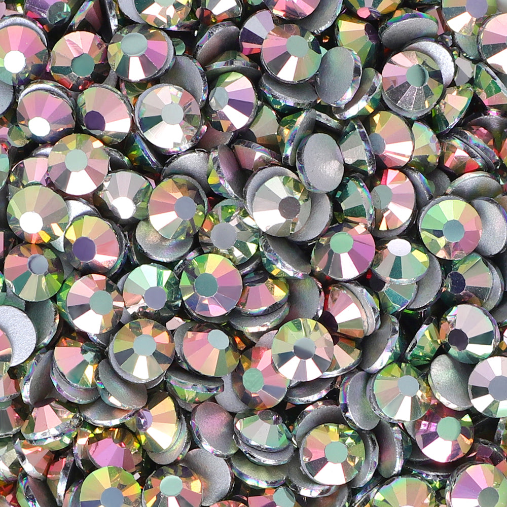 Galaxy Pink Glass Flatback Rhinestones sølv tilbage Sekundært billede