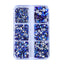 Mixed Sizes 6 Grid Box Montana AB Glass FlatBack Rhinestones For Nail Art  Silver Back WholesaleRhinestone