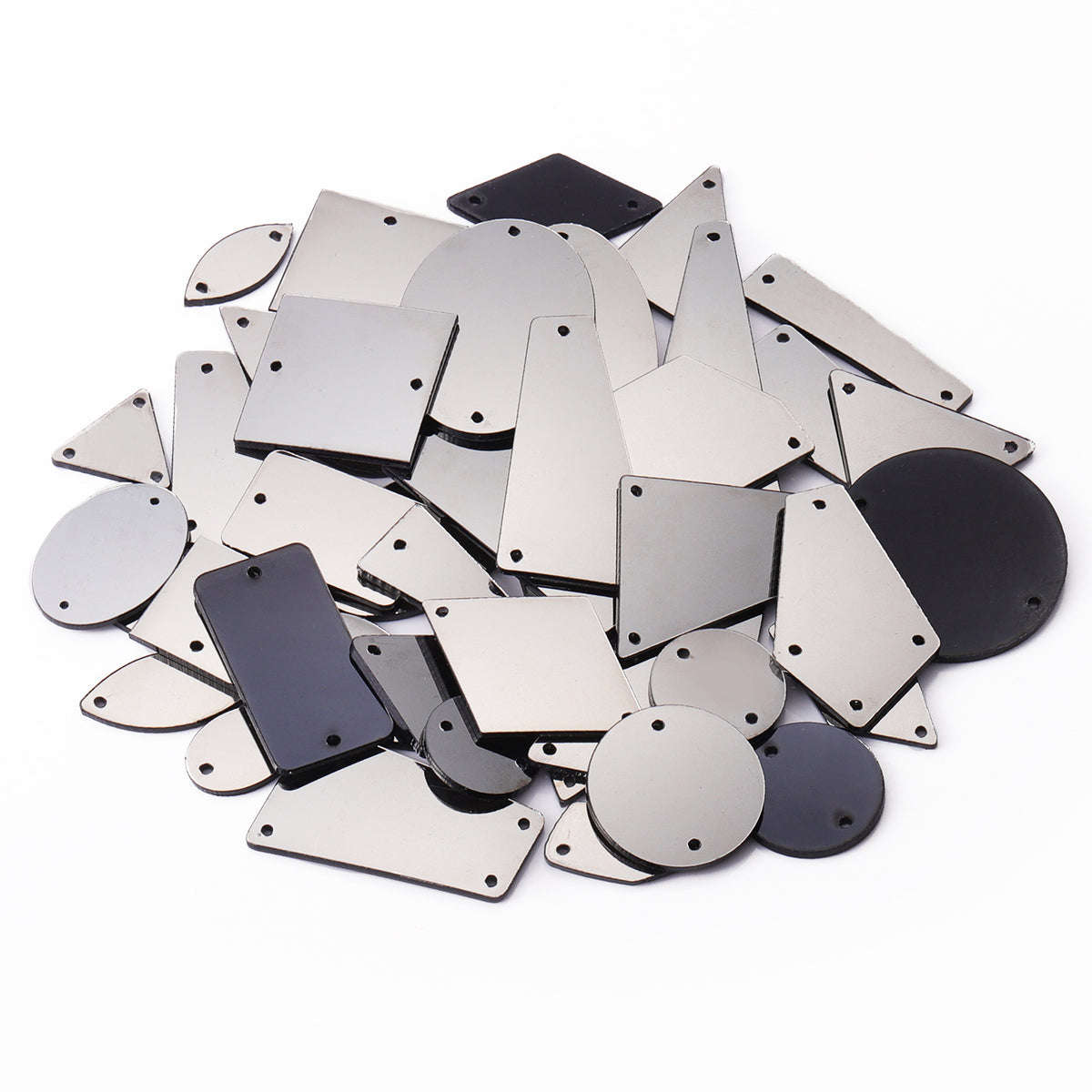 Hematite Mixed Shapes Acrylic Sew-on Mirror For Dance Costume WholesaleRhinestone Hauptbild