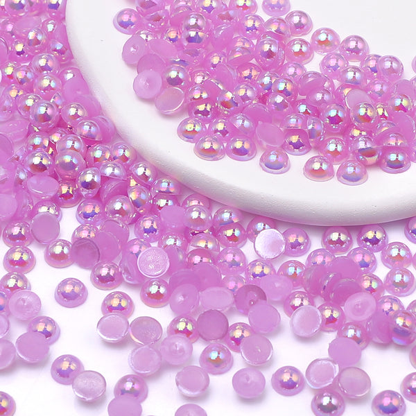 Lavender AB Resin Flat Back Pearls Multi Sizes WholesaleRhinestone